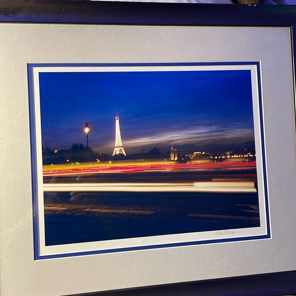Really cool photo I purchased about 25 years ago. Signed.. Frame is chromed wood